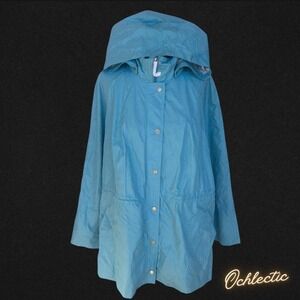 NWOT Dennis by Dennis Basso rain jacket in light blue!